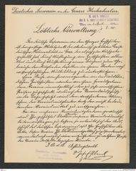 k.k. naturhistorisches Hofmuseum, Intendanzakten 1885-1896 (Hauer), Aktenzahl Z.155/1893, Seite 1